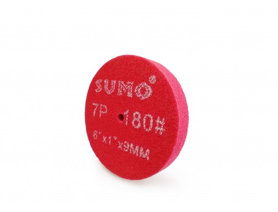 ลูกล้อใยสังเคราะห์ size : 6”x1” No.180 7P (สีแดง) SUMO